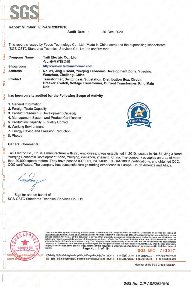 SGS report-TAILI