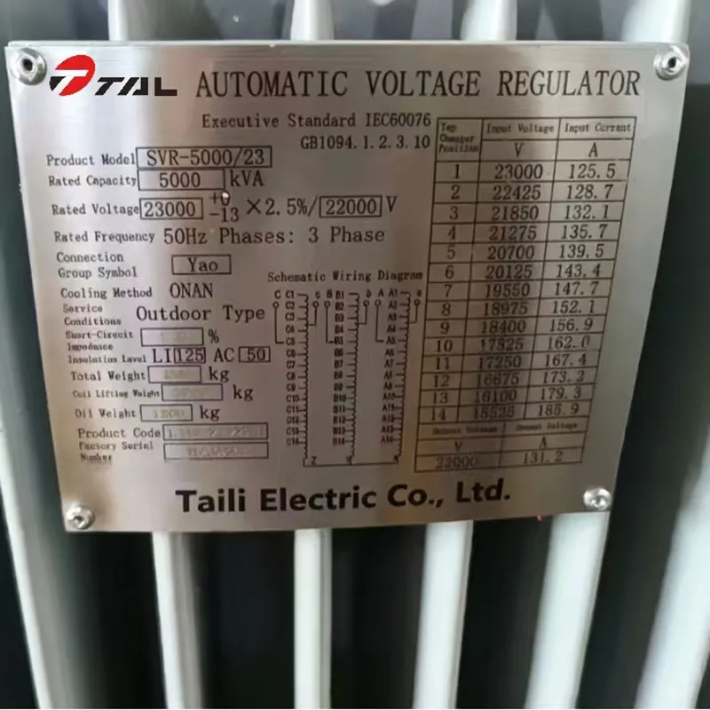 SVR-5000/23 Three Phase Oil-Immersed Automatic Voltage Regulator