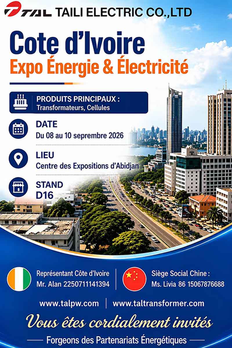 TAILI Electric to Exhibit at Côte d’Ivoire Power