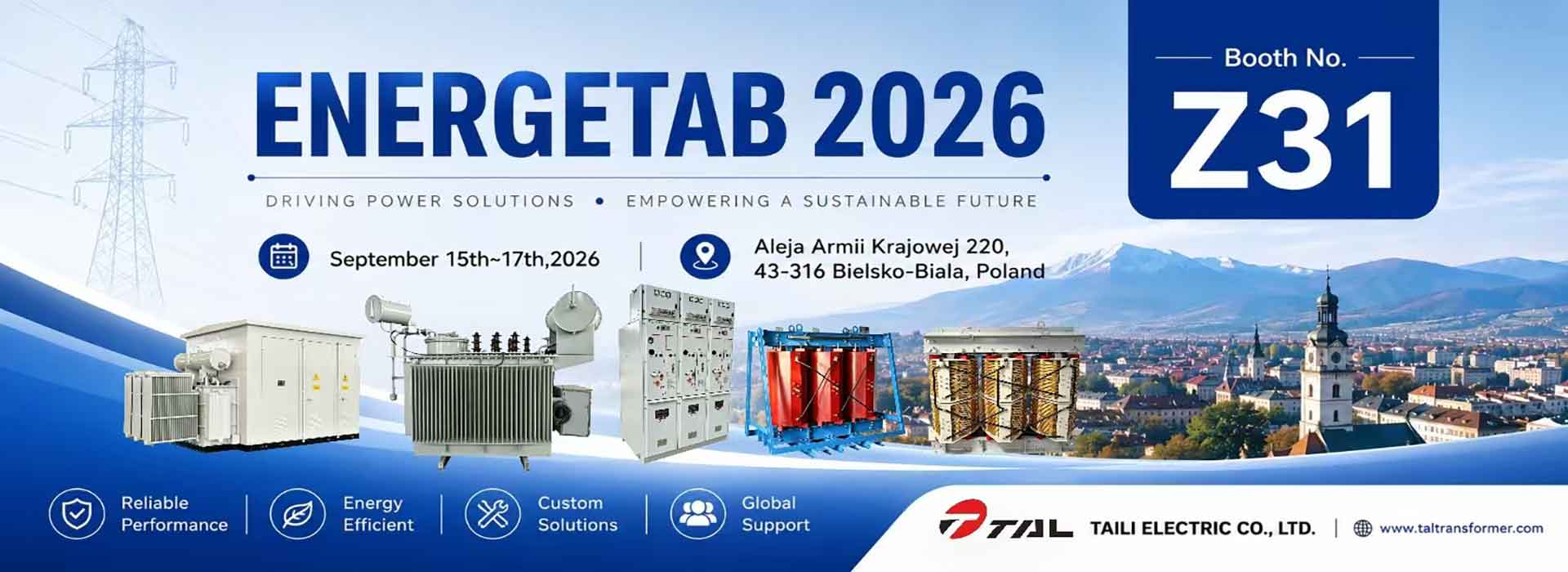 Taili Electric to Attend ENERGETAB 2026 in Poland | Booth Z31